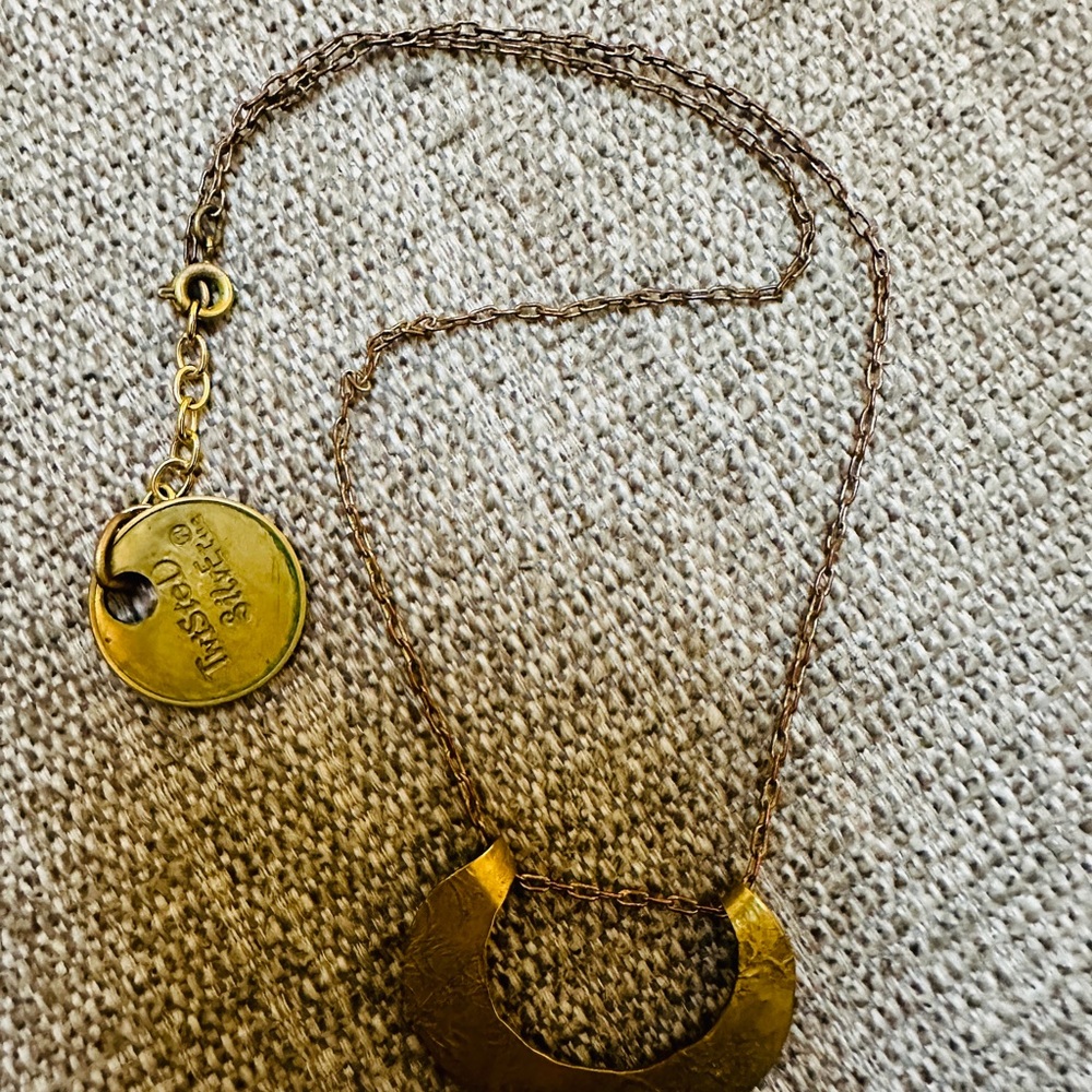 Twisted Silver Horseshoe Necklace